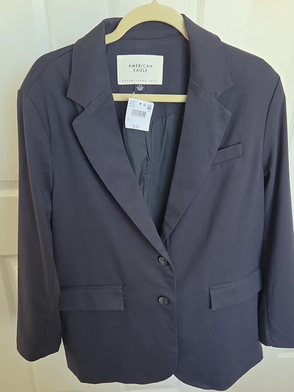 American Eagle Outfitters Dark Navy Tailored Blazer